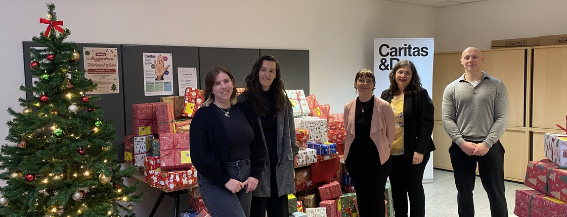 Vertreter:innen der Caritas, RBI AG und Valida