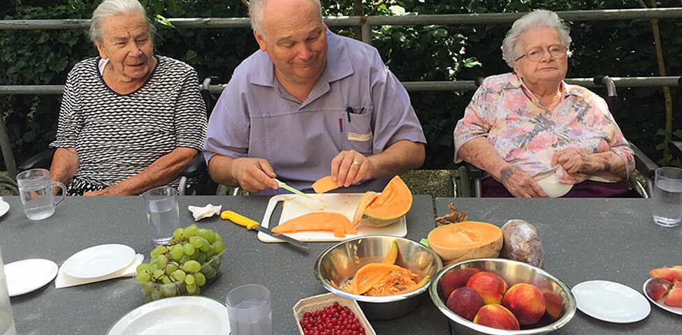 Melonen, Pfirsiche und Co. verkosten beim Genussvormittag im Haus Franz Borgia