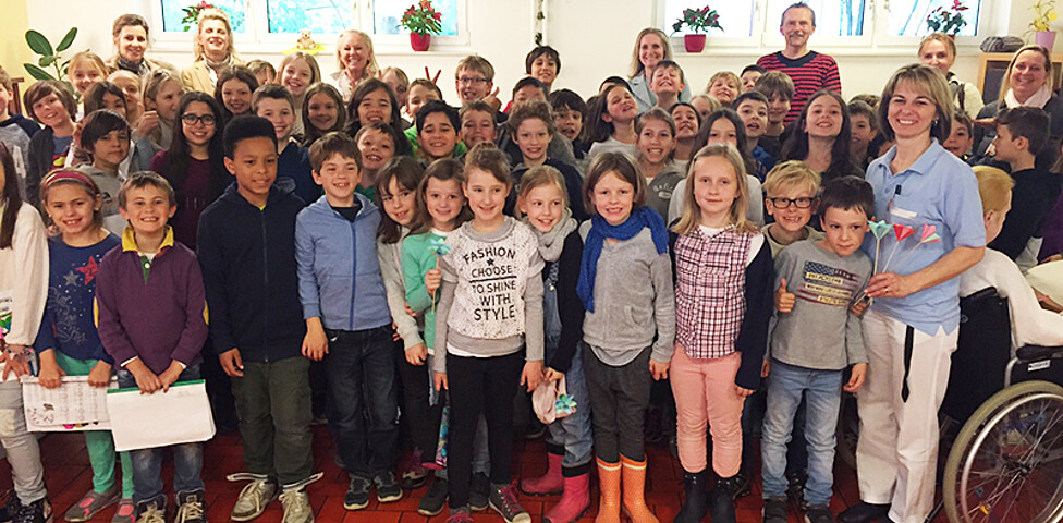 Die SchülerInnen der Volksschule Celtesgasse gaben im Haus Franz Borgia ein Konzert.