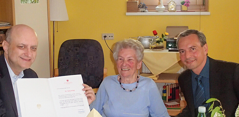 Frau Trittinger feierte Ihren 90. Geburtstag im Haus St. Klemens